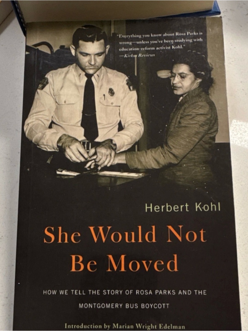 She Would Not Be Moved by Herbert Kohl — Black & Orange Paperback